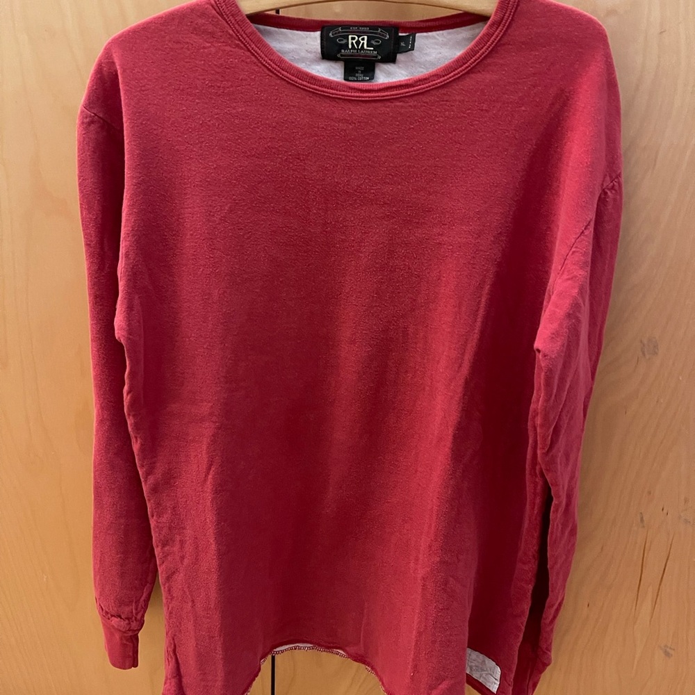 RARE Ralph Lauren Double RL Red Sweatshirt - Vintage. Great Condition